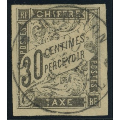 Taxe YT 9 - 30 c. noir - Oblitere cote 12 euro