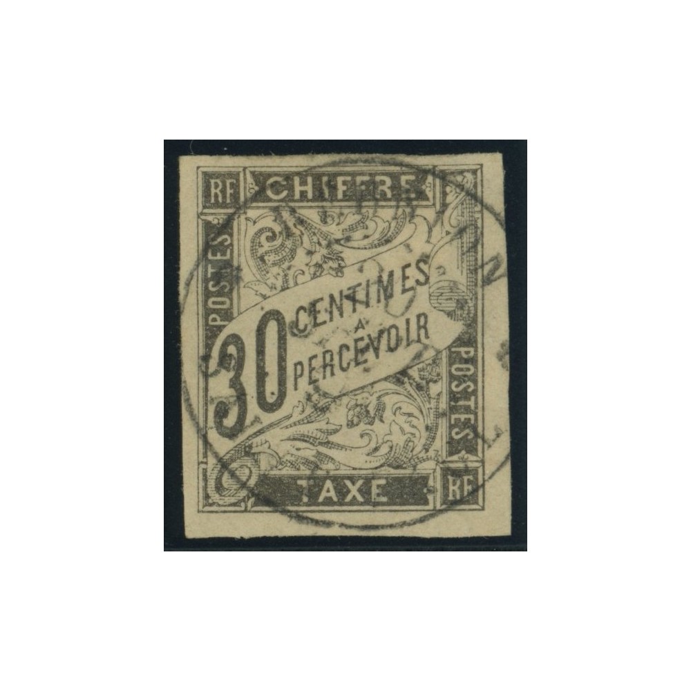 Taxe YT 9 - 30 c. noir - Oblitere cote 12 euro