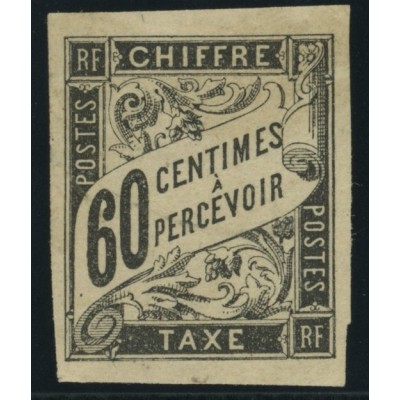 Taxe YT 11 - 60 c. noir - Neuf x cote 40 euro