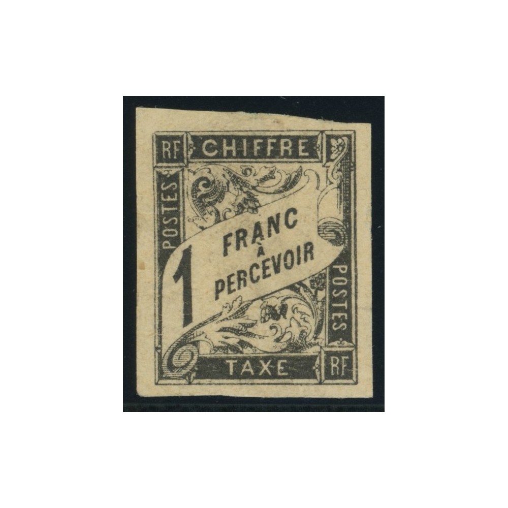 Taxe YT 12 - 1 f. noir - Neuf x cote 420 euro