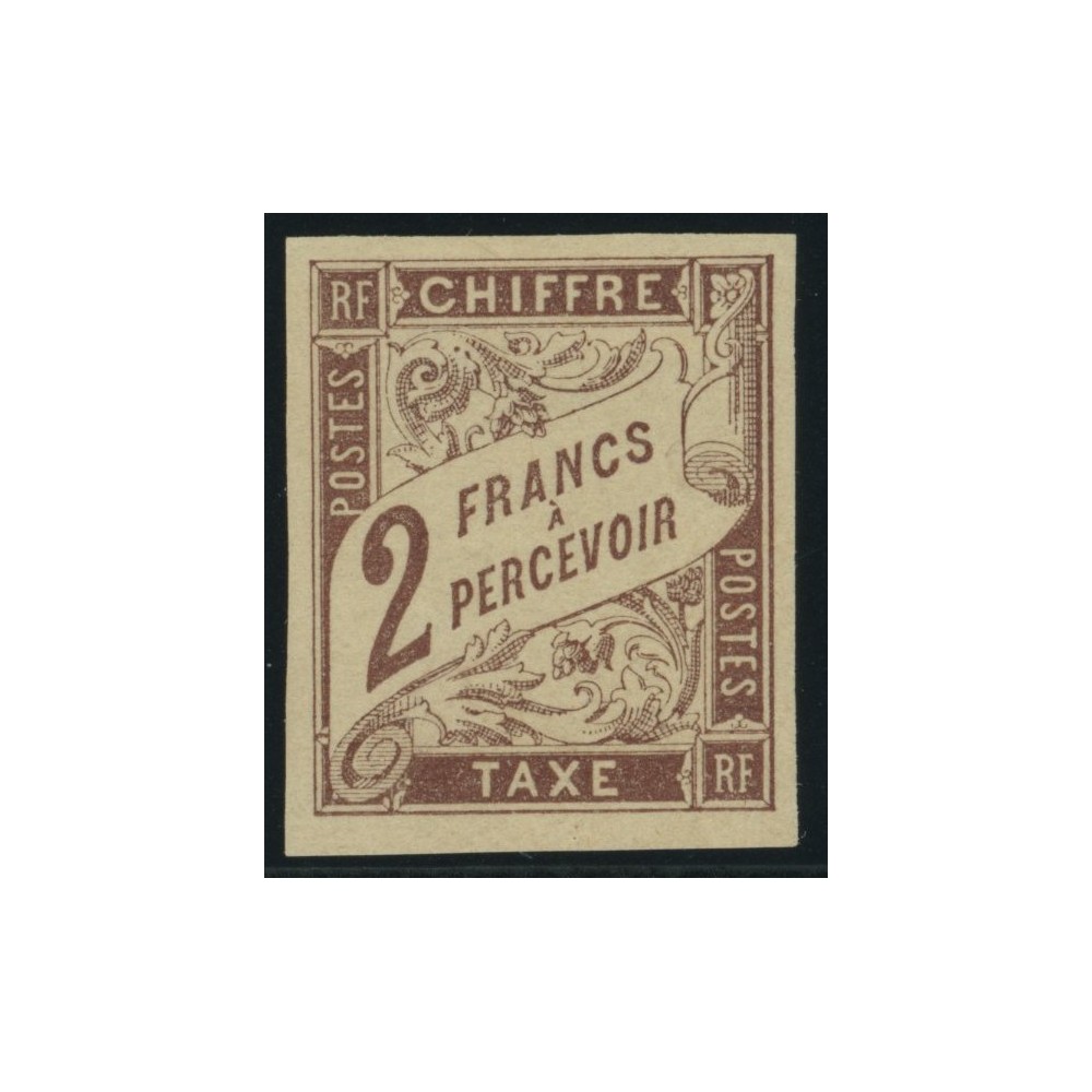 Taxe YT 16 - 2 f. marron - Neuf x cote 55 euro