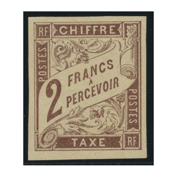 Taxe YT 16 - 2 f. marron - Neuf x cote 55 euro