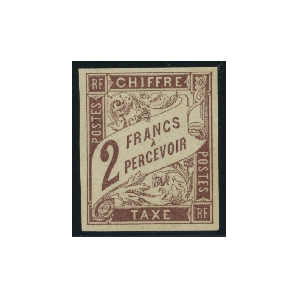 Taxe YT 16 - 2 f. marron - Neuf x cote 55 euro