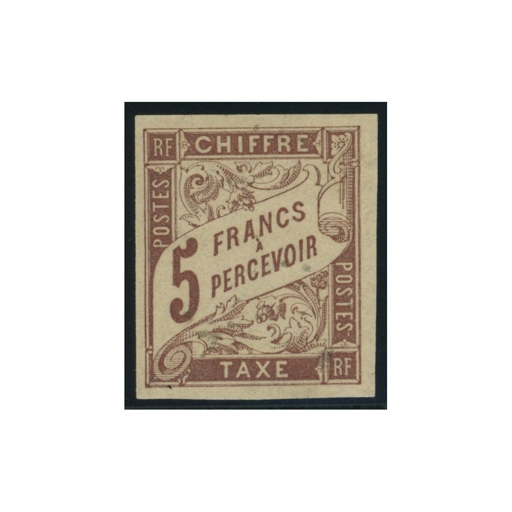 Taxe YT 17 - 5 f. marron - Neuf x cote 155 euro - Signé Brun