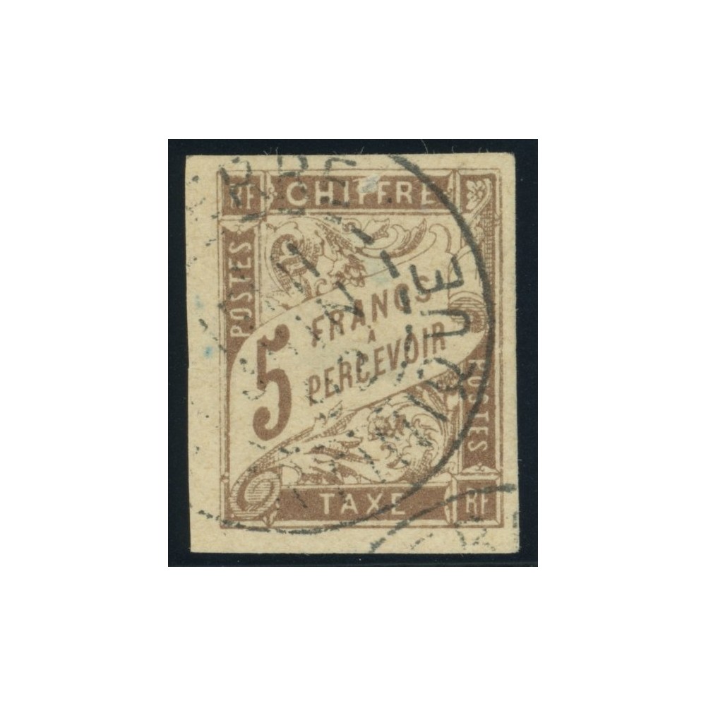 Taxe YT 17 - 5 f. marron - Oblitere cote 100 euro