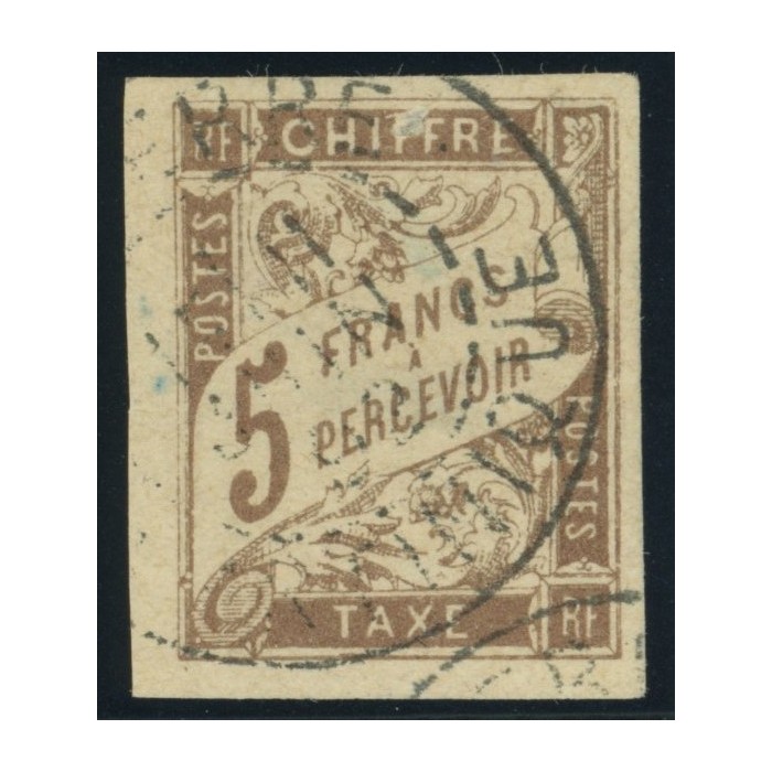 Taxe YT 17 - 5 f. marron - Oblitere cote 100 euro