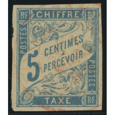 Taxe YT 18 - 5 c. bleu - Oblitere cote 2 euro