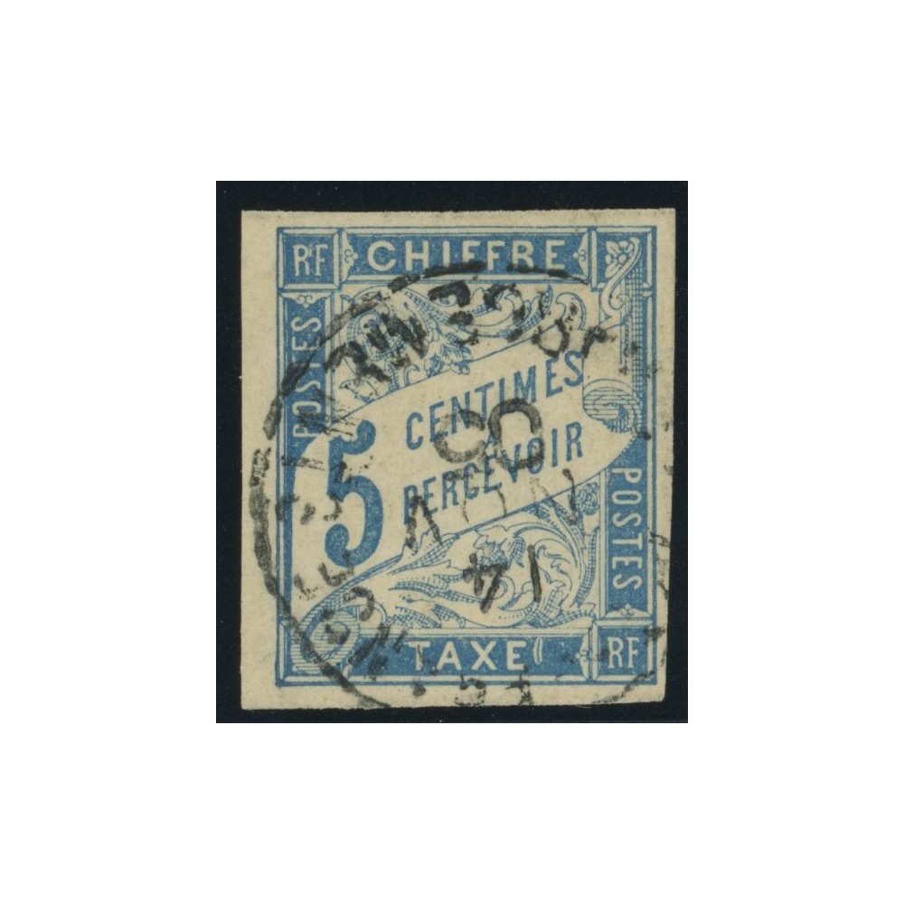Taxe YT 18 - 5 c. bleu - Oblitere cote 2 euro