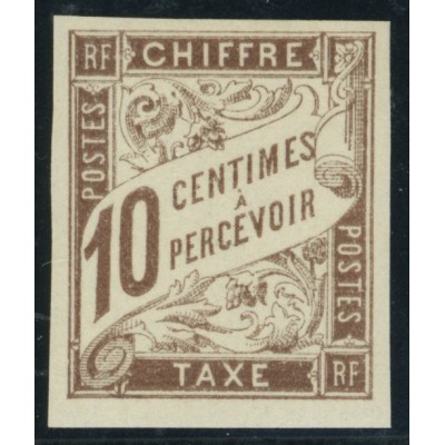 Taxe YT 19 - 10 c. brun - Neuf x cote 2 euro