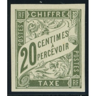 Taxe YT 21 - 20 c. olive - Neuf x cote 2,5 euro