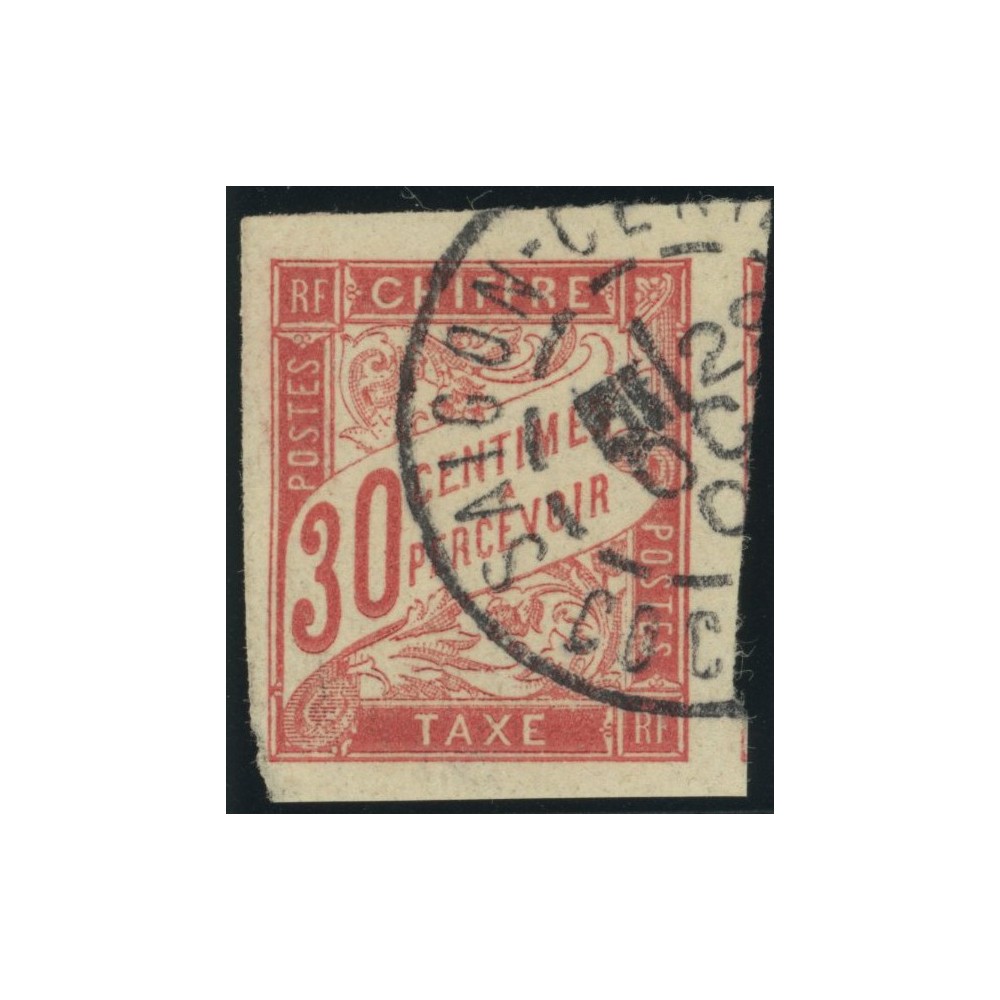Taxe YT 22 - 30 c. rouge carminé - Oblitere cote 3,75 euro