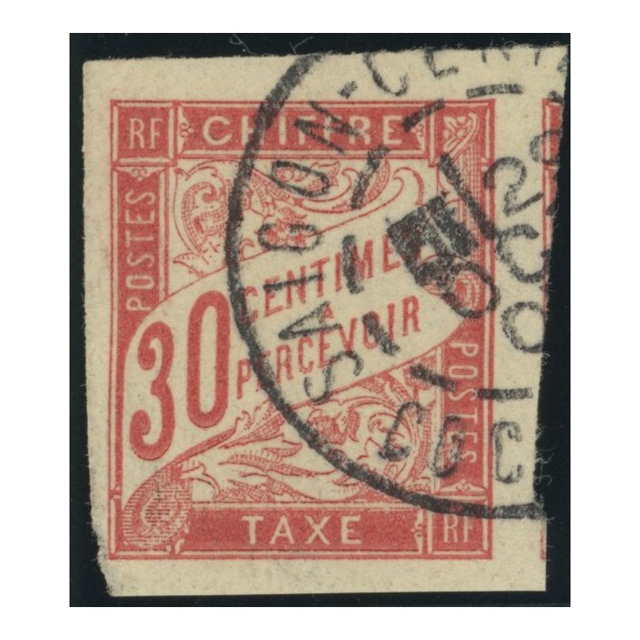 Taxe YT 22 - 30 c. rouge carminé - Oblitere cote 3,75 euro