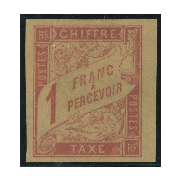 Taxe YT 26 - 1 f. lilas-brun s. paille - Neuf x cote 12 euro