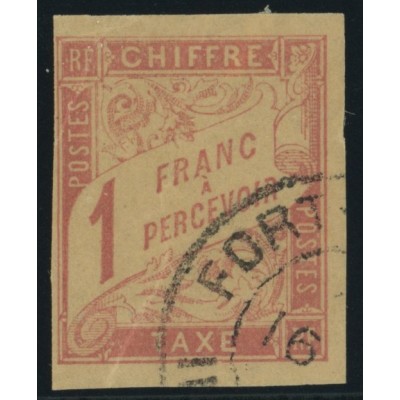 Taxe YT 26 - 1 f. lilas-brun s. paille - Neuf x cote 12 euro