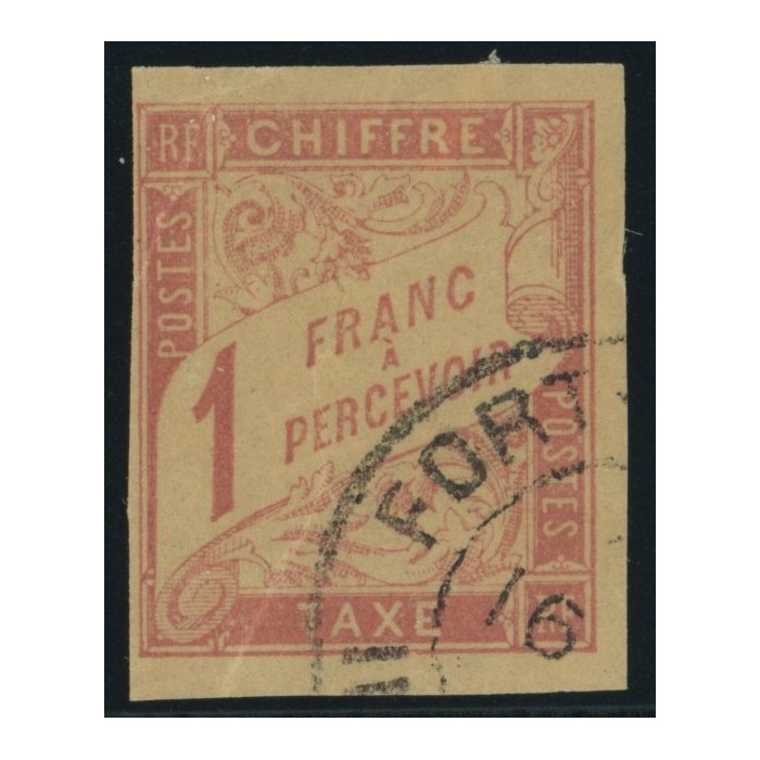 Taxe YT 26 - 1 f. lilas-brun s. paille - Neuf x cote 12 euro