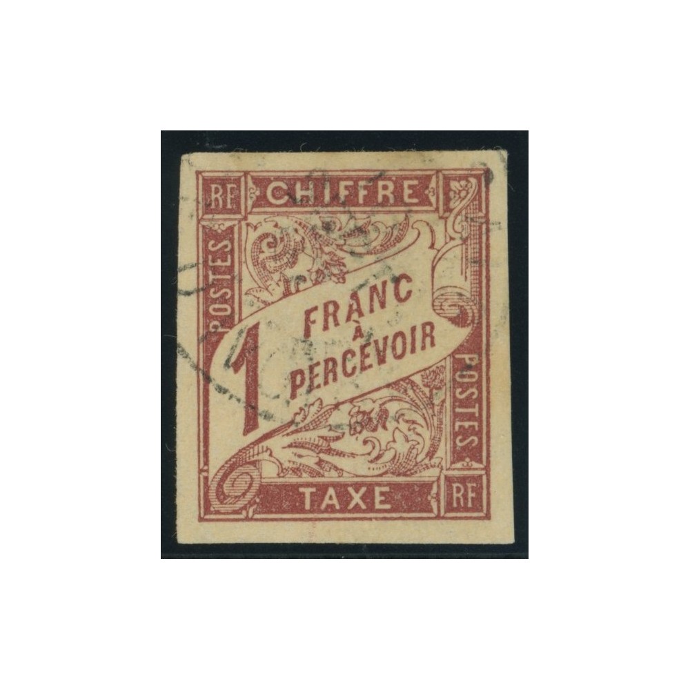 Taxe YT 26 - 1 f. lilas-brun s. paille - Neuf x cote 12 euro - Signé Brun