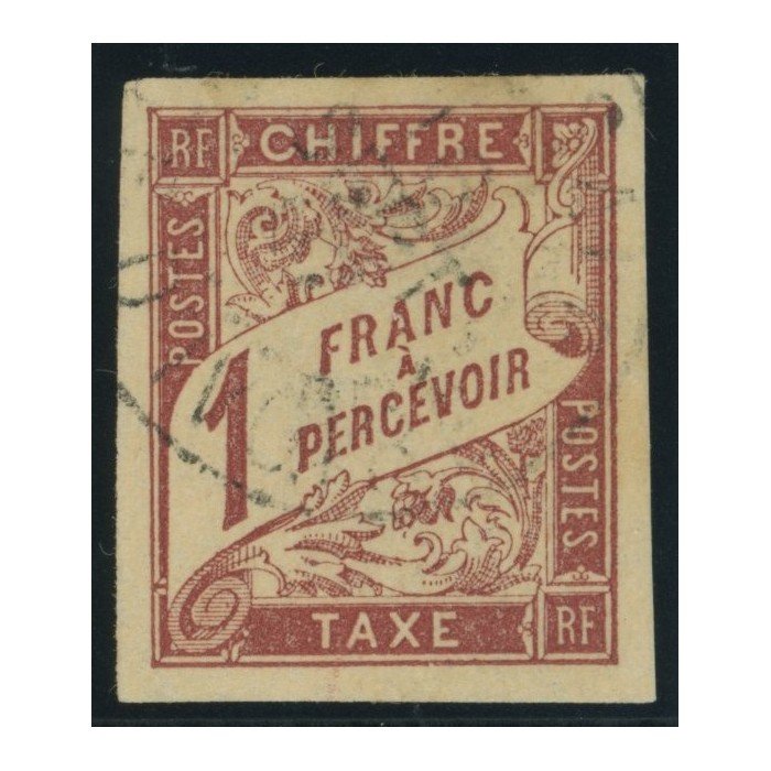 Taxe YT 26 - 1 f. lilas-brun s. paille - Neuf x cote 12 euro - Signé Brun