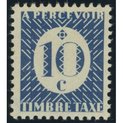Taxe YT 27 - 10 c. bleu - Neuf x cote 0,75 euro