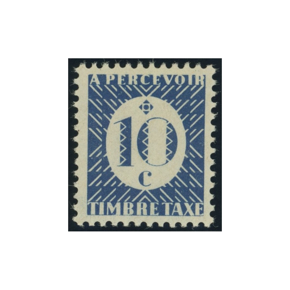 Taxe YT 27 - 10 c. bleu - Neuf x cote 0,75 euro