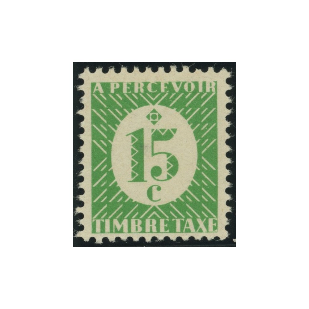 Taxe YT 28 - 15 c. vert-jaune - Neuf x cote 0,75 euro