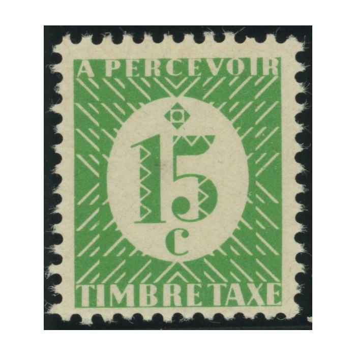 Taxe YT 28 - 15 c. vert-jaune - Neuf x cote 0,75 euro