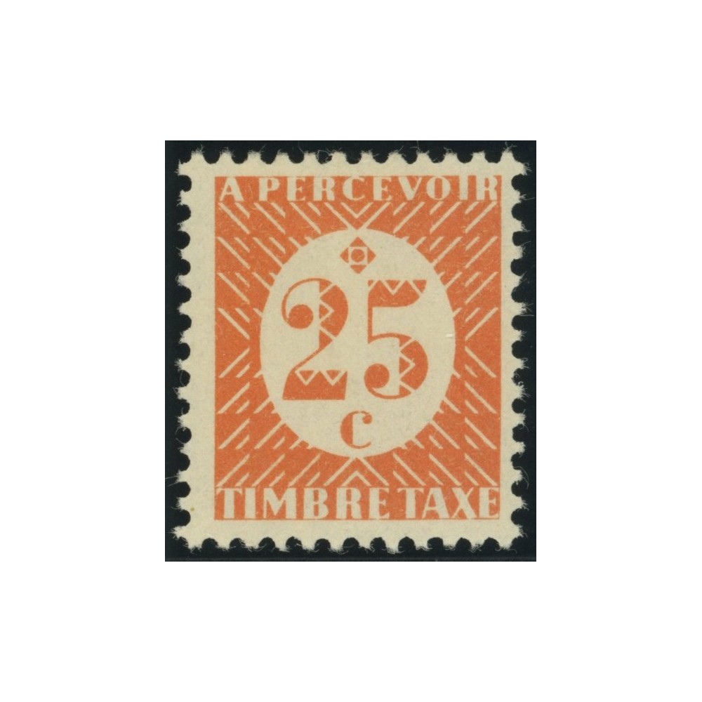 Taxe YT 29 - 25 c. jaune-orange - Neuf x cote 0,75 euro