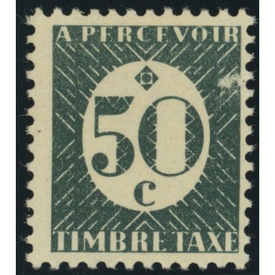 Taxe YT 30 - 50 c. vert foncé - Neuf x cote 1,25 euro