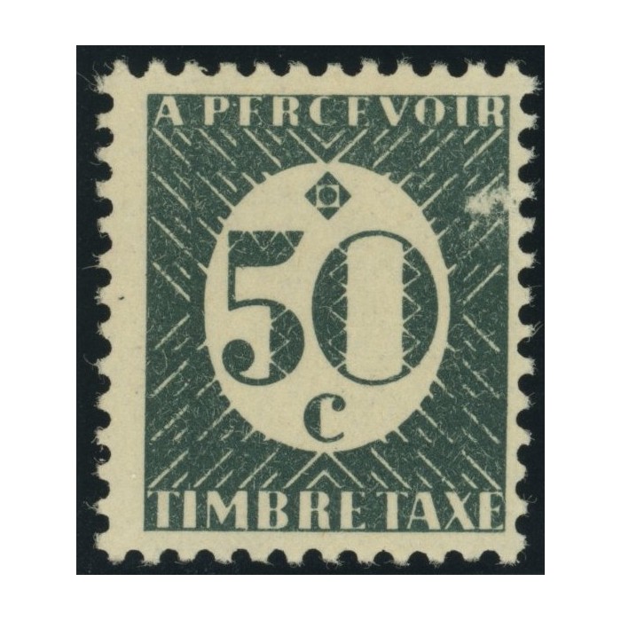 Taxe YT 30 - 50 c. vert foncé - Neuf x cote 1,25 euro
