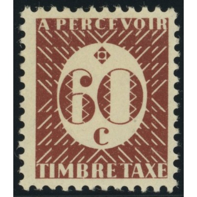 Taxe YT 31 - 60 c. brun-rouge - Neuf x cote 1,25 euro