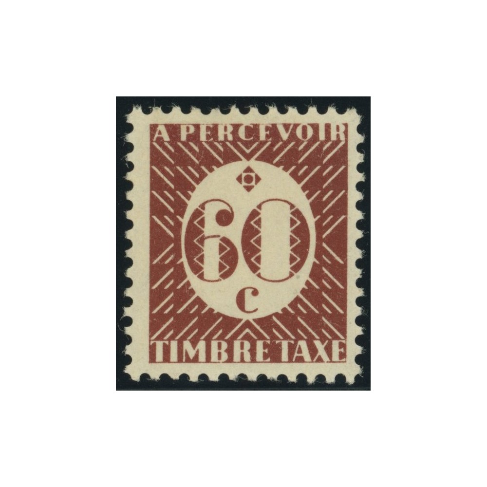 Taxe YT 31 - 60 c. brun-rouge - Neuf x cote 1,25 euro