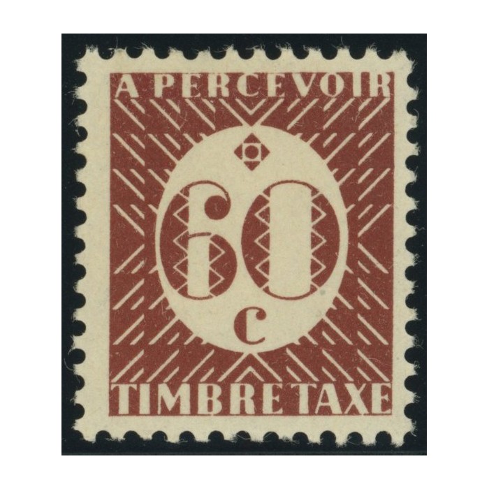 Taxe YT 31 - 60 c. brun-rouge - Neuf x cote 1,25 euro