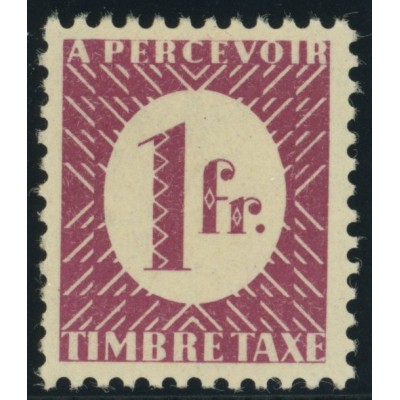 Taxe YT 32 - 1 f. lie de vin - Neuf x cote 1,25 euro