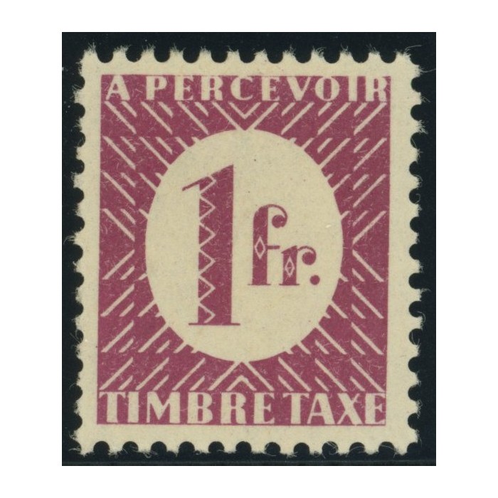 Taxe YT 32 - 1 f. lie de vin - Neuf x cote 1,25 euro