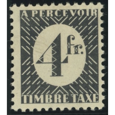 Taxe YT 34 - 4 f. gris - Neuf x cote 3,75 euro