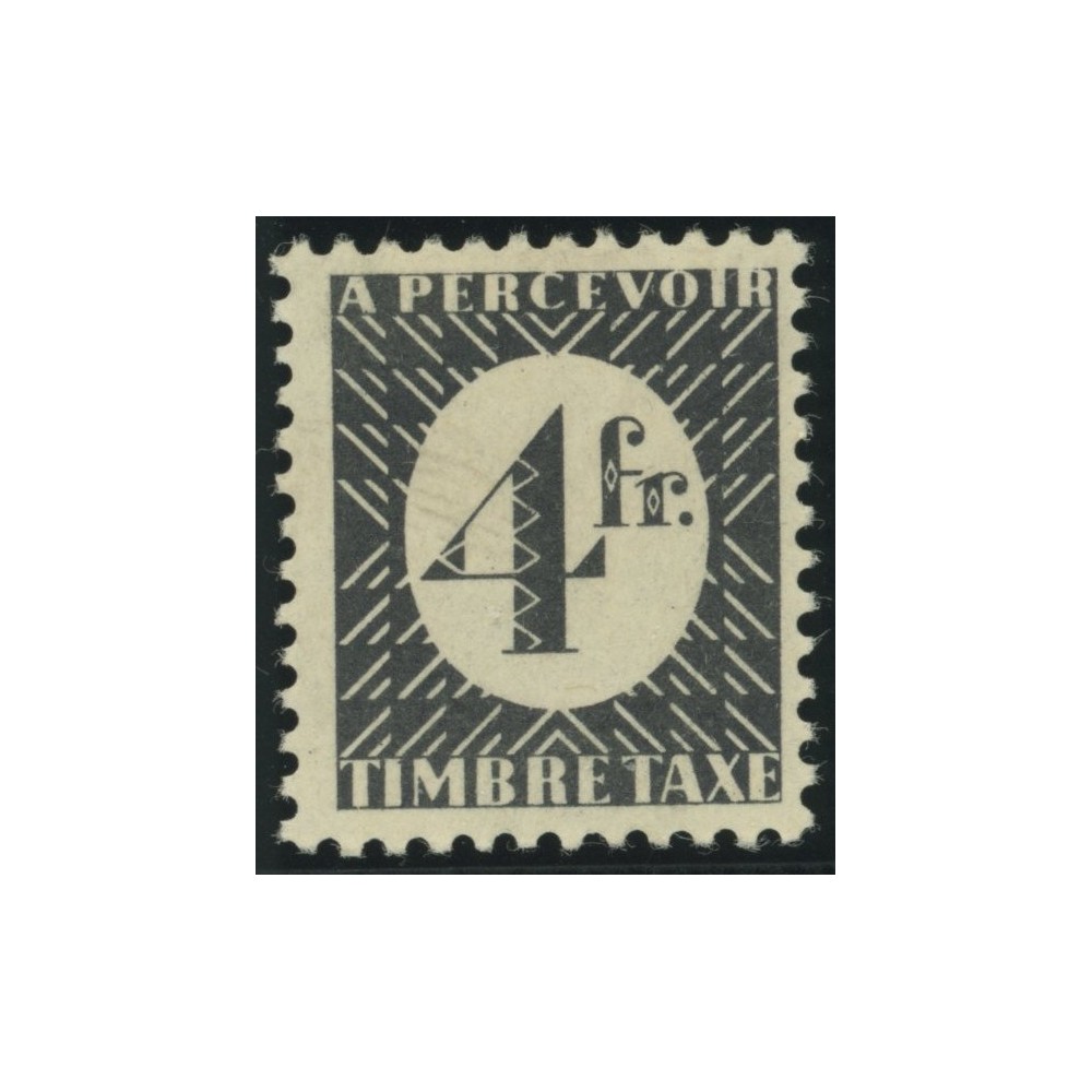 Taxe YT 34 - 4 f. gris - Neuf x cote 3,75 euro