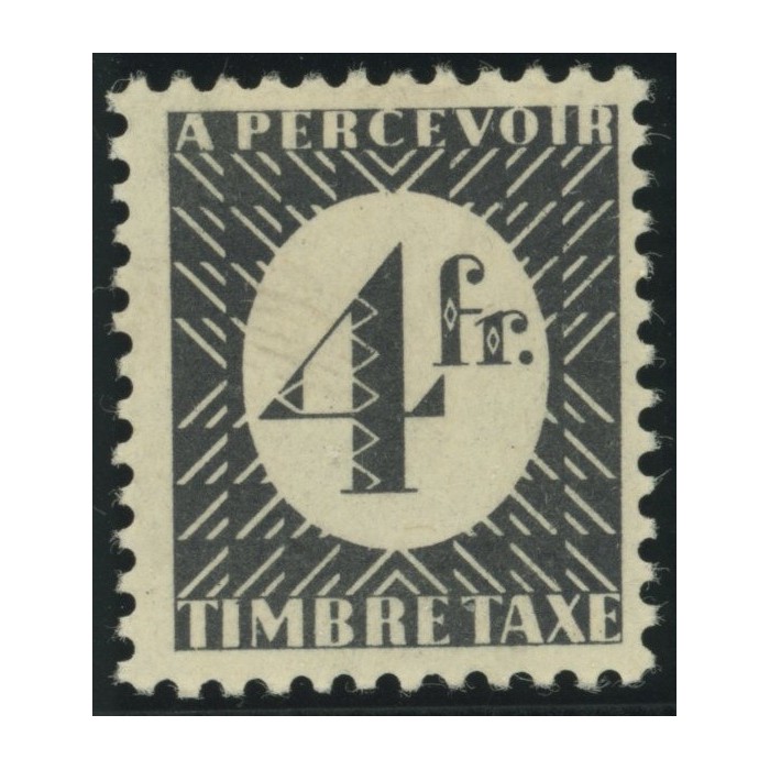 Taxe YT 34 - 4 f. gris - Neuf x cote 3,75 euro