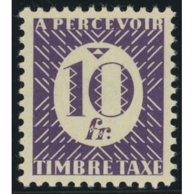 Taxe YT 36 - 10 f. violet - Neuf x cote 28 euro