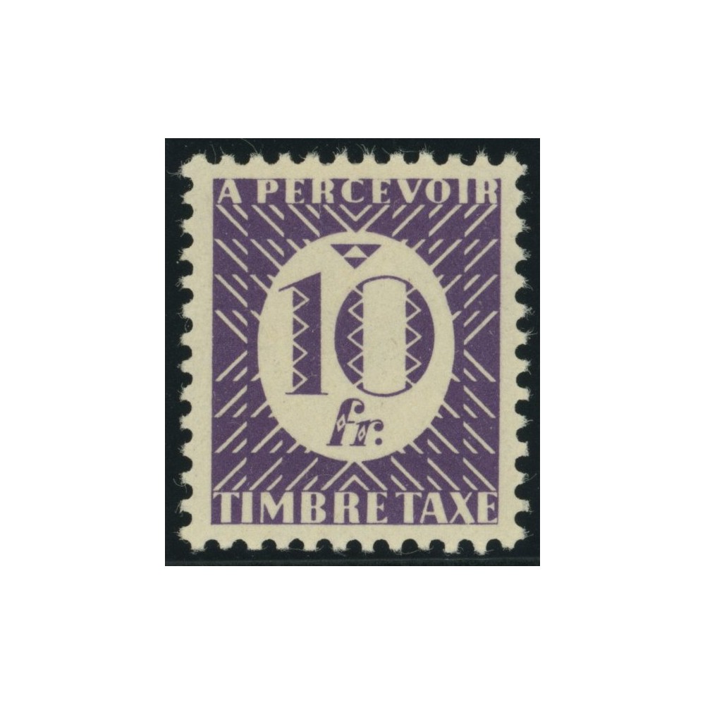 Taxe YT 36 - 10 f. violet - Neuf x cote 28 euro