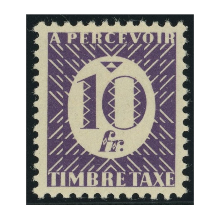 Taxe YT 36 - 10 f. violet - Neuf x cote 28 euro