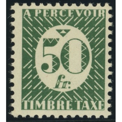 Taxe YT 38 - 50 f. vert - Neuf x cote 7,75 euro