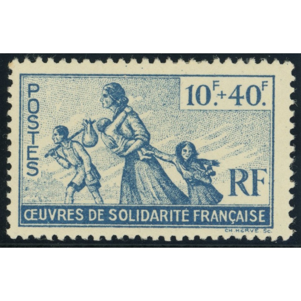France Libre YT 7 - 10 f. + 40 f. bleu - Neuf xx cote 7,5 euro
