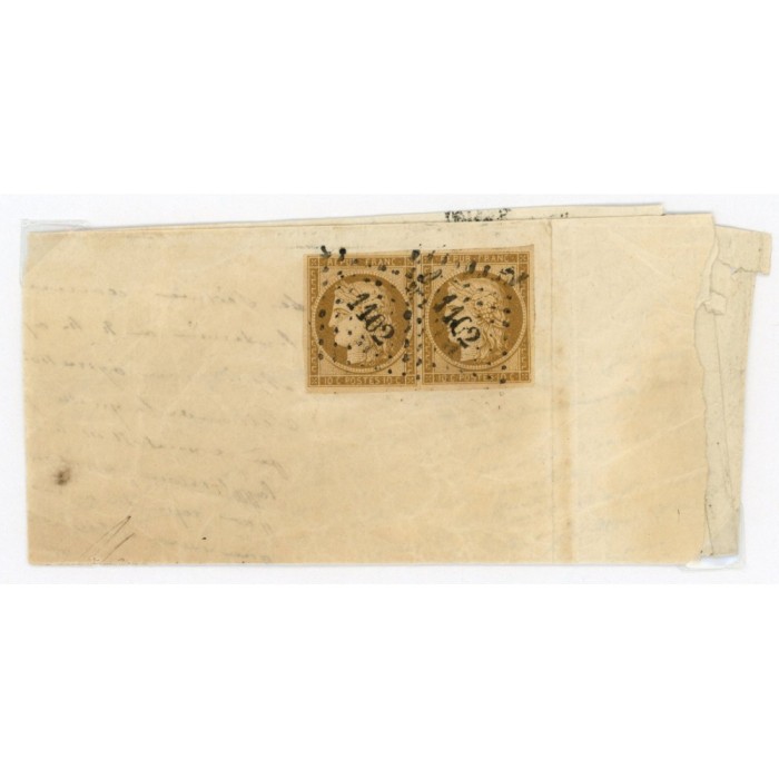 1 Oblitéré PC 1102 - Depart Dijon (20) - Paire - Cote 1503 Euros