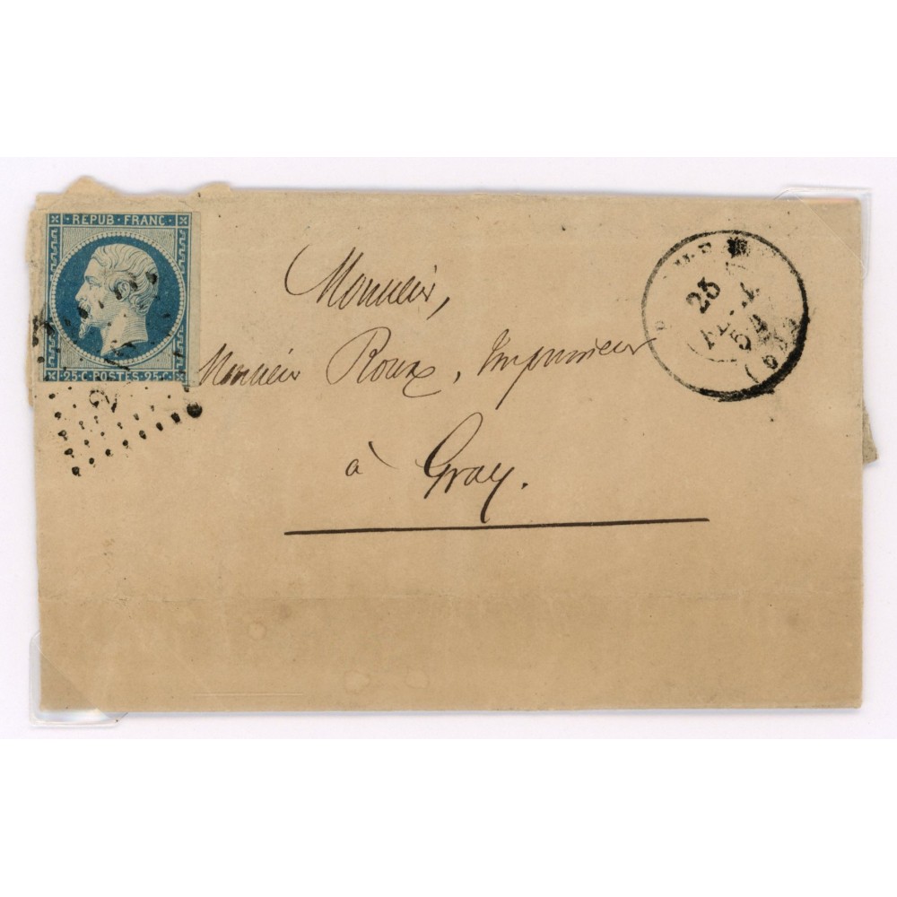 10 Oblitéré Petit chiffre du 1854 - Depart  - Cote 80 Euros