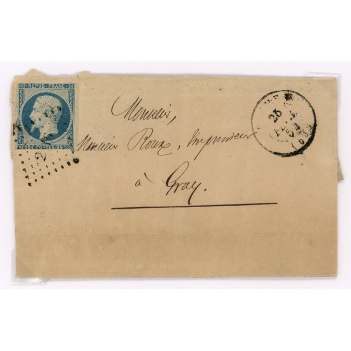 10 Oblitéré Petit chiffre du 1854 - Depart  - Cote 80 Euros