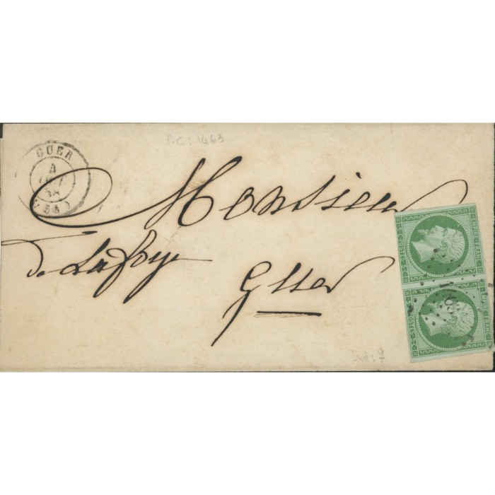 12 Oblitéré PC 1463 - Depart  - Cote 445 Euros