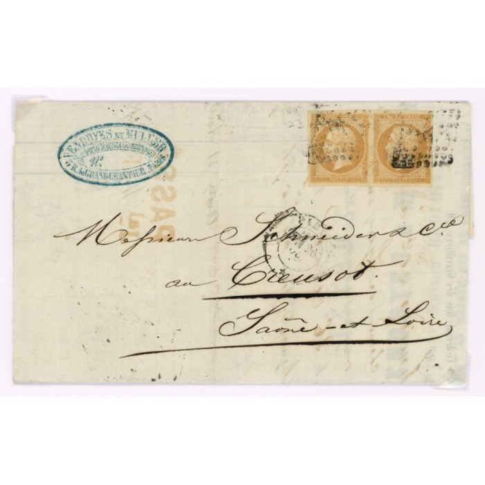 13 Oblitéré  - Depart Paris (60) - Paire - Cote 50 Euros