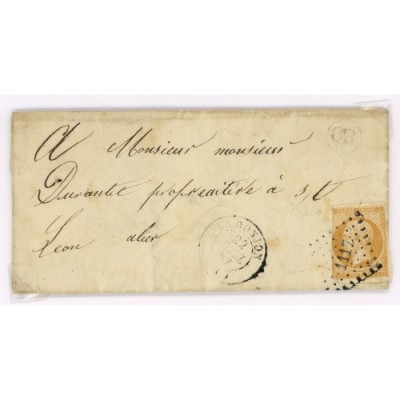 13 Oblitéré PC 1117 du 1857 - Depart Le Donjon (3) -  OR  dans un cercle - Cote 75 Euros