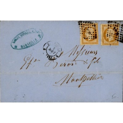 13 Oblitéré PC 1896 - Depart Marseille (12) - 2 Timbres - Cote 53 Euros