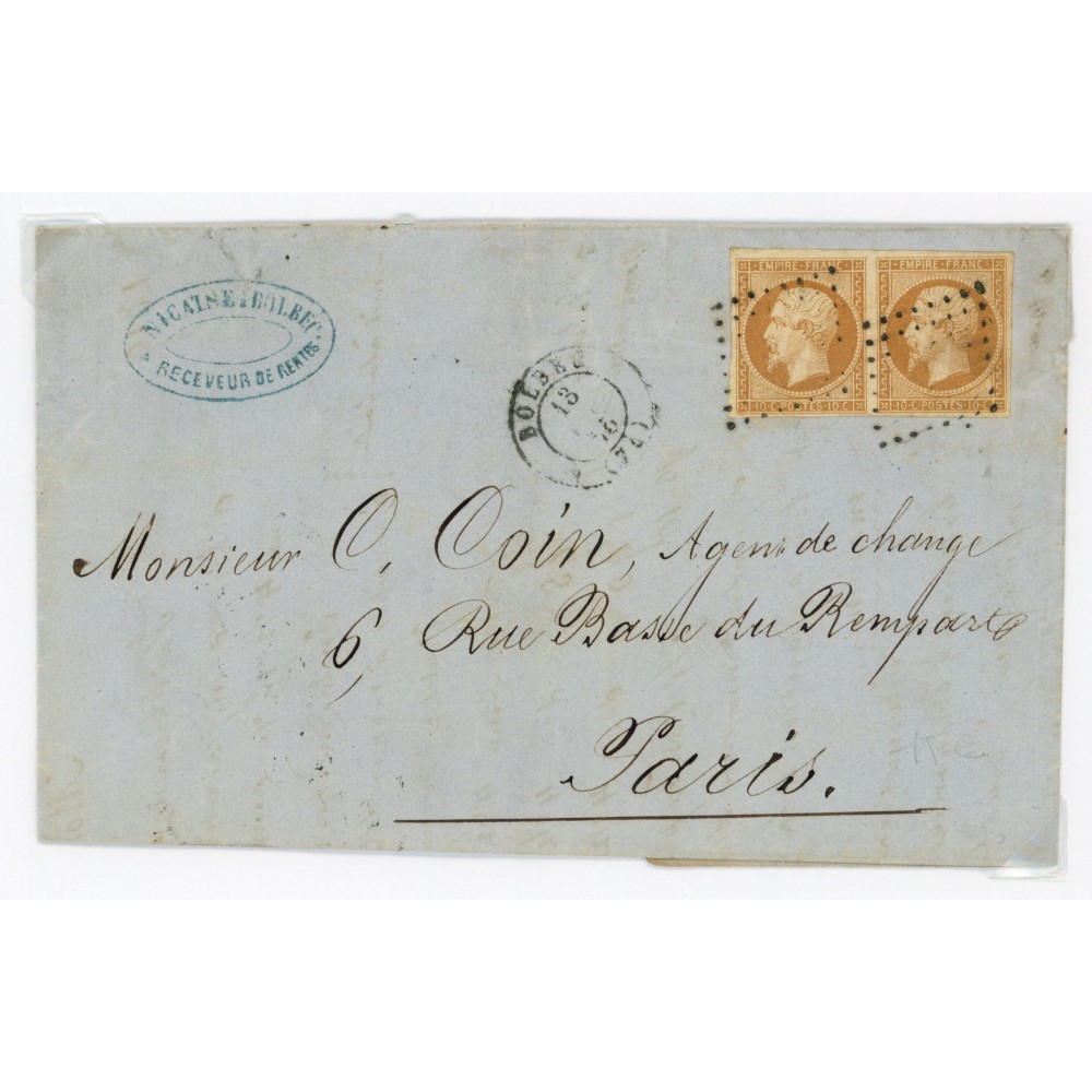 13 Oblitéré PC 427 - Depart Bolbec (74) - Paire - Cote 53 Euros