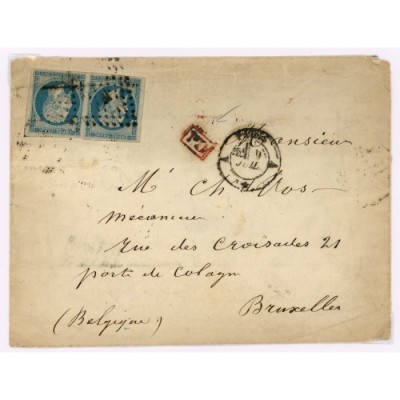 14 Oblitéré A - Depart Paris (60) -   - Paire - Cote 73 Euros